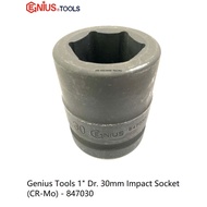 GENIUS TOOLS 1" DR. 30mm IMPACT SOCKET (CR-MO) - 847030