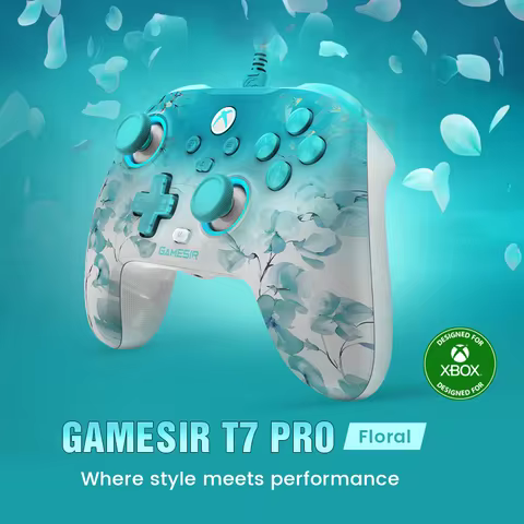 GameSir T7 Pro Floral XBOX Wired Gaming Controller for Xbox Series X , Xbox Series S, Xbox One, Wind