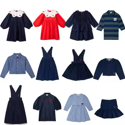 kids dress aw26 wyn girls cute long sleeve denim dresses
