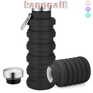 KANGNAI Foldable Water Bottle, Leakproof 17oz Collapsible Water Bottle, Portable Silicone Lightweigh