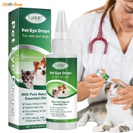 Alloving 1ขวด60Ml Pet Eye Drops Dog Cat ฉีกขาด Stain Removal Dirt Stain Remover Anti-Inflammatory Eye Care Cleaner