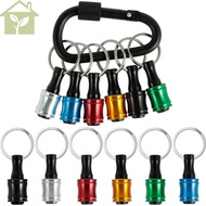 12Pcs Drill Bit Holder 1/4 Inch Hex Shank Drill Bit Holder Aluminum Alloy Drill Bit Keychain SHOPABC