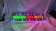 papan lampu LED Tulisan MOHON DOA RESTU 80x20