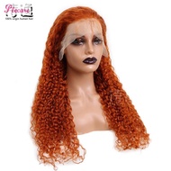 350# Wig Rambut Manusia Asli 100% Model Keriting 13x4 Gaya Brazil