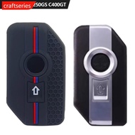 CRAFTSERIES Dual-Color Silicone Motorcycles Key Fob Case for BMW R1250GS C400GT Remote Controls Acce