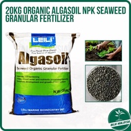 LEILI Algasoil 20KG Seaweed Organic Granular Fertilizer Gardening Soil Conditioner Alga Soil Perapi 