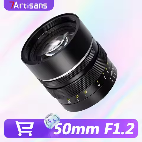 7artisans MF 50mm F1.2 APS-C Frame Prime Mirrorless Camera Lens for Humanities Photography with Sony