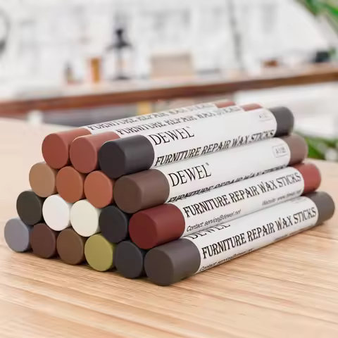 18-Color Wood Wax Filler Crayons Fix Scratches Cracks Holes Floors Furniture Cabinets Doors DIY Kit 