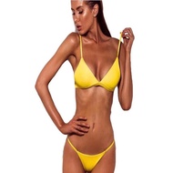 bikini sexy girl Solid Color Two-Piece Bikini Swimsuit Fashion Sexy Bikini Baju Renang