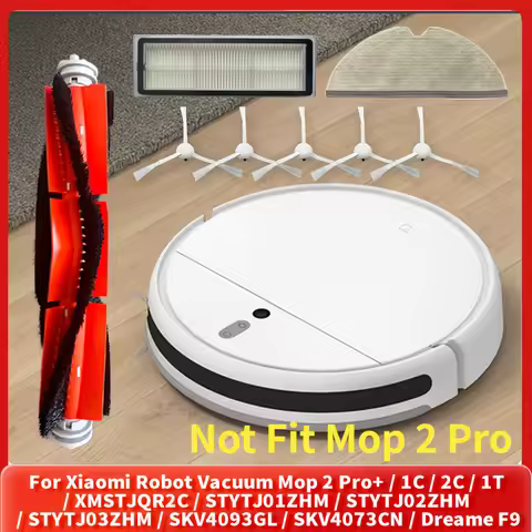 For Xiaomi Robot Vacuum (Mop 2 Pro+) 1C 2C 1T XMSTJQR2C STYTJ01ZHM Robot Vacuum Filter Main Brush Si