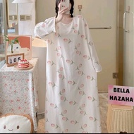 Bella Hazaha Flare-Sleeve Floral Maxi Sleepwear for Women
