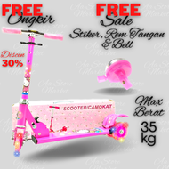 ( FREE ONGKIR ) Skuter otoped Anak/ Scooter anak karakter Bonus BELL / skuter anak / skuter rem tang