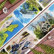 骸骨黎明 紀元前 恐竜化石 PET 和紙膠帶 巨畫幅