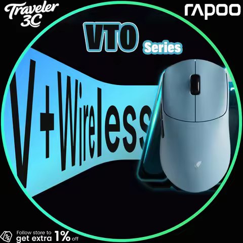 RAPOO VT0 Gen2 Series Wireless Gaming Mouse VT0 Max Pixart3950 Nordic54 Solution 8kHz Low Latency Co