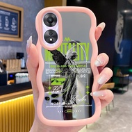 Case For OPPO A78 Case Angel Pattern Casing HP Case Macaron Mirror Cesing Silicone Softcase