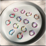 6pcs mix love character topping bead rings / Korean kpop rings / package rings