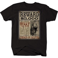 Billy The Kid Reward Poster Bank Robber T Shirt