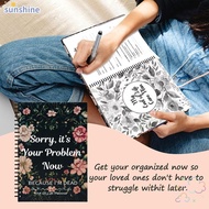 SSUNSHINE Legacy Planning Notebook, I'm Dead Now What Book Planner Guided When I'm Gone Workbook End