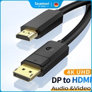 Jasoz 4K Displayport to HDMI Cable Adapter Dp To Hdmi Cable 1080P Converter Video Audio Cable for PC