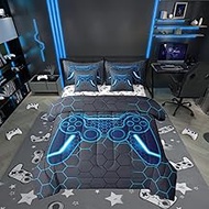 Castle Fairy Gamer Gamepad Comforter with Sheet Set 7 Pieces for Boys Girls Kids Teen Man 3D Gaming 