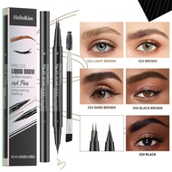 Hellokiss Binary Eyebrow Pencil, Waterproof And Sweat-proof 2in1 Eyebrow Eyebrow Pencil Liquid V6b8