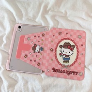 เคสไอแพด Gen10 Air6/7 11 13 ที่ใส่ปากกา โรส คาวบอย เคธี่ เคสiPadหมุน 360°Gen11 Gen10 Pro13