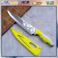 Pisau dapur Cap ikan Stainless Steel Chef Knife 8inci pisau daging Sayur Buah pisau Double Gold Fish