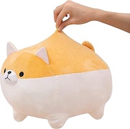 SQUISHY DOT Stuffed Animal Shiba Inu Plush Toy, Japanese Anime Corgi Kawaii Plush Dog Soft Pillow, Cute Plushie Gifts, 16 inches