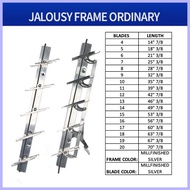 Jalousie Frame Ordinary 4 Blades - 10 Blades for Louver Window 1 Pair Mill Finished Aluminum ♀ ♕