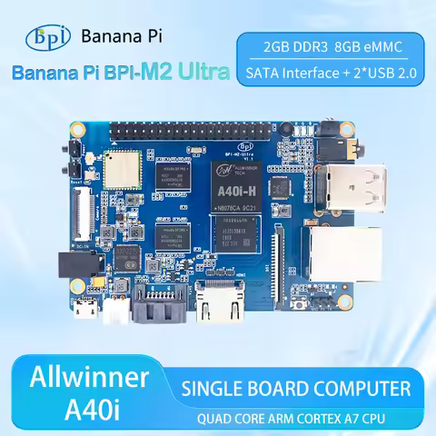 Banana Pi BPI-M2 Ultra Allwinner A40i 2GB DDR3 RAM 8GB eMMC On board wifi&BT Single Board Computer S