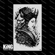 KINGTATO - semi-permanent waterproof temporary tattoo Sticker with 14 Geisha motifs