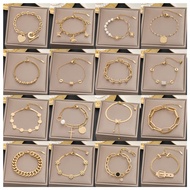 Meichen Hundred Styles Bracelets 18k Gold Non-Fade Titanium Steel Simple All-Match Individual Fashio