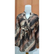 Blouse Batik Atasan Wanita Lengan Panjang - Batik Modern