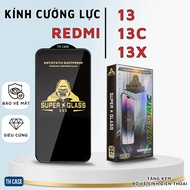Redmi 13 13C 13X ultra-transparent anti-blue light tempered glass screen protector provides comprehe