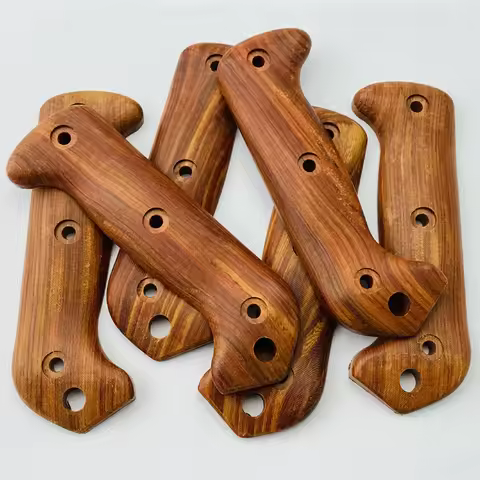 1pair Natural Solid Wood Grips for KB Bk2 Knife Handle Patch Modification Parts with Screw Knife Han