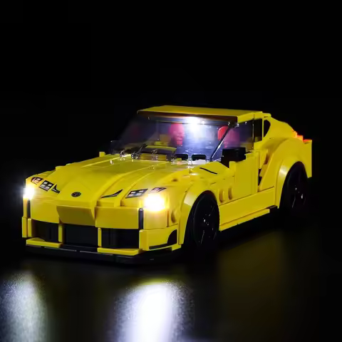 No Model LED Lighting Set Suitable for LEGO Toyota GR Supra Speed Champions 76901(Not Include Buildi