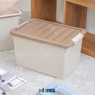 Informa Storage Box with Lid 52x36x33 cm - Brown Storage Box Multipurpose Box Storage Container Orga