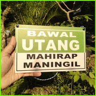 ✶ ☋  ⏜ Bawal Utang No Credit Bawal Umutang Signage for Sari Sari Store Business