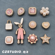 Jibbitz Charms Metal Pearl Diamond Star Rabbit Fashion Shoe Buckle DIY Accessories