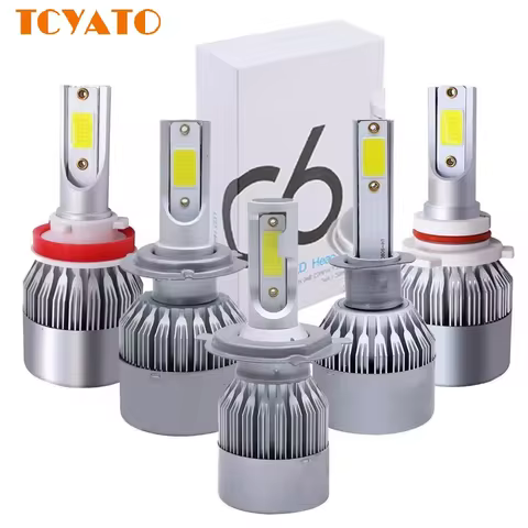 TCYATO12000lm 55W COB CSP Chip 6000K Car LED Headlights 9005 H7 H11 LED Light
