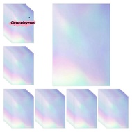 60 Sheets Holographic Laminate Sheets Clear Gitter Holographic Sticker Paper Vinyl Laminate Film 11.