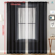 ] Panels Ready Pocket Window Bedroom Room 2 Voile 39 Wx 51 L , Semi Stock sheer Rod [ Curtain white curtains Living