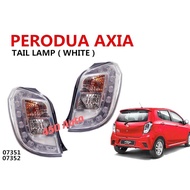 PERODUA AXIA SE 2014 TAIL LIGHT ALBINO // TAIL LIGHT BACK FULL WHITE ALBINO PUTIH CLEAR LAMPU BELAKA