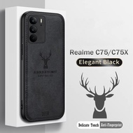 REALME C75 Case C75X Softcase Deer Back Cover Jeans Material Deer Motif
