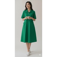 DRESS KATUN POPLIN MODEL BASIC KANTONG DUA / DRESS KATUN POPLIN