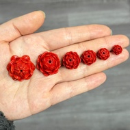 Cinnabar Red Sand Three-Dimensional Lotus Low Content diy Accessories Hand-Woven Hand Rope Necklace 