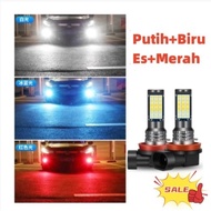 1Pcs 【LED】 Lampu LED Putih H11  Two Color 24SMD untuk Headlight / Fog lamp Mobil Lampu Depan 3030 SM