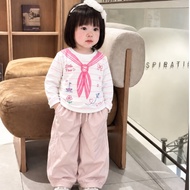 AO818 - 4-way stretch long-sleeved paper t-shirt for girls 8-28kg