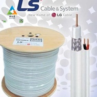 AUZ Cable RG59 power LS / LG kabel coaxial cctv 1 roll 300m