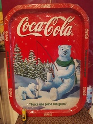 可口可樂釣魚北極熊鐵盤